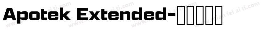 Apotek Extended字体转换